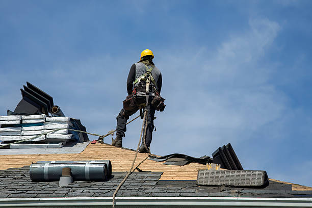 Professional Gutter Installation technician working in Taft, TN